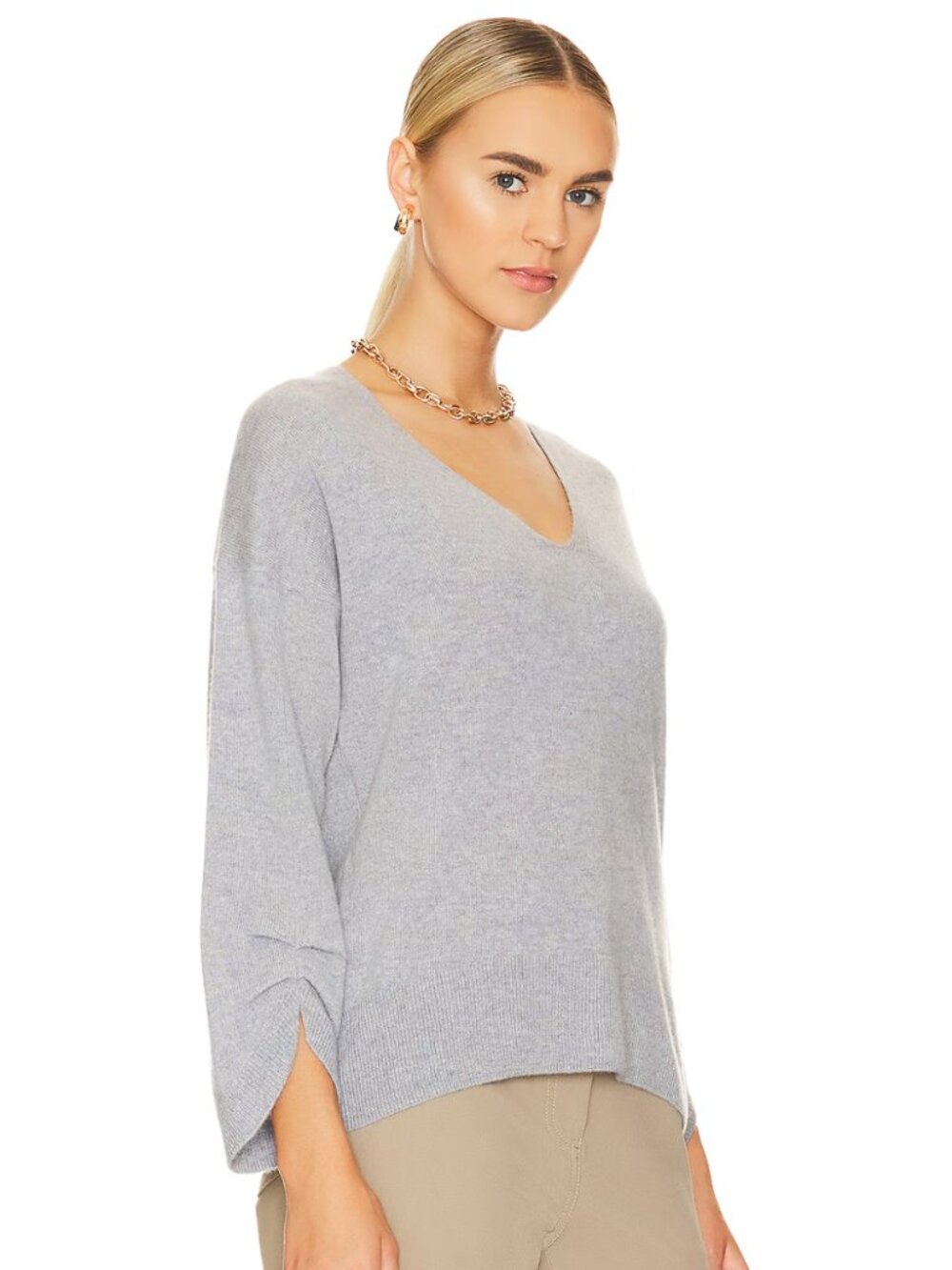 NWT Brochu Walker Cashmere Casimir Pullover Sweater (Aura Melange) - Medium